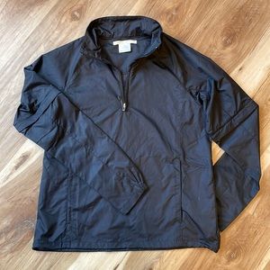 Nike Golf women’s clima-fit black quarter zip jacket sz-S. Zip off sleeves.